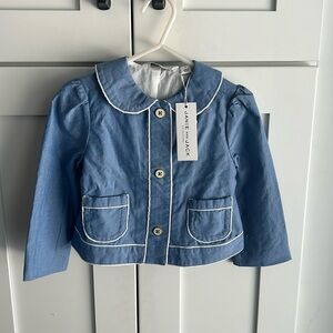 NWT Janie and Jack Chambray Girls Jacket Size 3